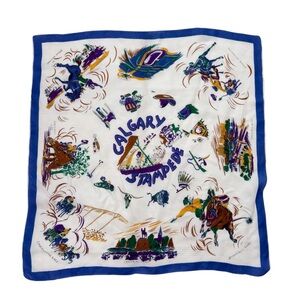 Vintage Calgary Stampede Cowboy Scarf